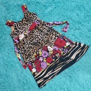 Bonnie Jean Floral and Animal Print Dress